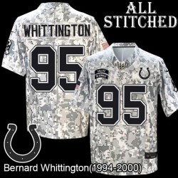 Camo Embroidered Bernard Whittington Indianapolis Colts #95 Stitched Jersey