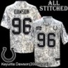 Camo Embroidered Keyunta Dawson Indianapolis Colts #96 Stitched Jersey