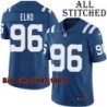 Blue Home Embroidered Bill Elko Indianapolis Colts #96 Stitched Jersey