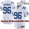 White Embroidered Quintus McDonald Indianapolis Colts #96 Stitched Jersey