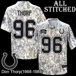 Camo Embroidered Don Thorp Indianapolis Colts #96 Stitched Jersey