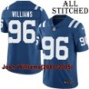Blue Home Embroidered Josh Williams Indianapolis Colts #96 Stitched Jersey
