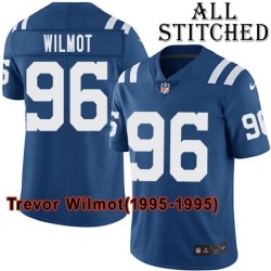 Blue Home Embroidered Trevor Wilmot Indianapolis Colts #96 Stitched Jersey