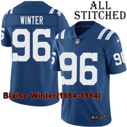 Blue Home Embroidered Blaise Winter Indianapolis Colts #96 Stitched Jersey
