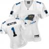 [FEM FAN I] NEWTON Carolina #1 Womens Football Jersey - Cam Newton Womens Football Jersey (White)_Free Shipping