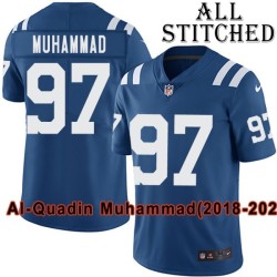 Blue Home Embroidered Al-Quadin Muhammad Indianapolis Colts #97 Stitched Jersey