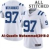 White Embroidered Al-Quadin Muhammad Indianapolis Colts #97 Stitched Jersey