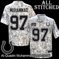 Camo Embroidered Al-Quadin Muhammad Indianapolis Colts #97 Stitched Jersey