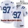 White Embroidered Daniel Muir Indianapolis Colts #97 Stitched Jersey
