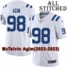White Embroidered McTelvin Agim Indianapolis Colts #98 Stitched Jersey
