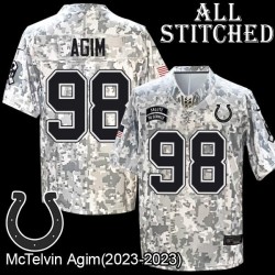 Camo Embroidered McTelvin Agim Indianapolis Colts #98 Stitched Jersey
