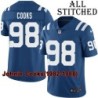 Blue Home Embroidered Johnie Cooks Indianapolis Colts #98 Stitched Jersey