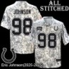 Camo Embroidered Eric Johnson Indianapolis Colts #98 Stitched Jersey