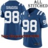 Blue Home Embroidered Tony Siragusa Indianapolis Colts #98 Stitched Jersey