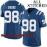 Blue Home Embroidered Sam Sword Indianapolis Colts #98 Stitched Jersey