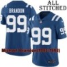Blue Home Embroidered Michael Brandon Indianapolis Colts #99 Stitched Jersey