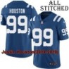 Blue Home Embroidered Justin Houston Indianapolis Colts #99 Stitched Jersey