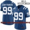 Blue Home Embroidered Ricky Jean-Francois Indianapolis Colts #99 Stitched Jersey