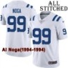 White Embroidered Al Noga Indianapolis Colts #99 Stitched Jersey