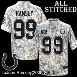 Camo Embroidered LaJuan Ramsey Indianapolis Colts #99 Stitched Jersey
