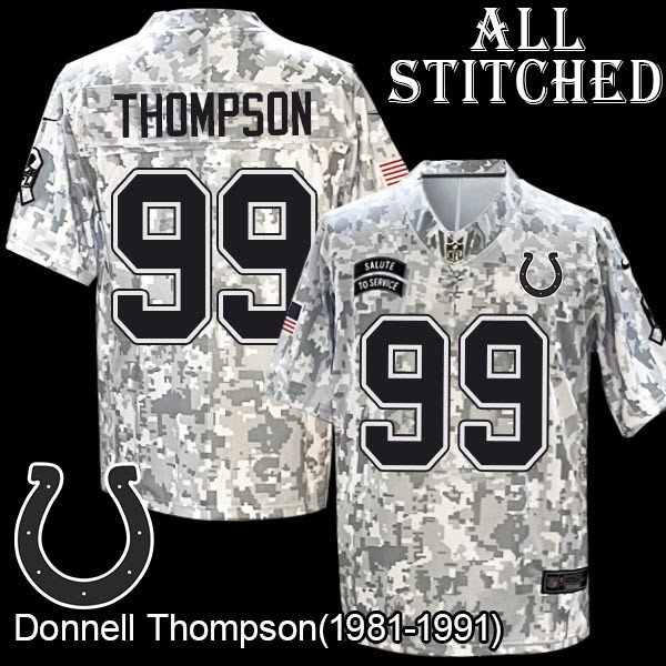 Camo Embroidered Donnell Thompson Indianapolis Colts #99 Stitched Jersey