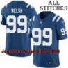 Blue Home Embroidered Jonathan Welsh Indianapolis Colts #99 Stitched Jersey