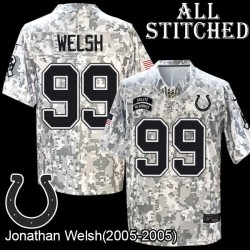Camo Embroidered Jonathan Welsh Indianapolis Colts #99 Stitched Jersey