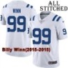 White Embroidered Billy Winn Indianapolis Colts #99 Stitched Jersey
