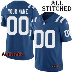 Blue Home Customized Embroidered Indianapolis Colts Custom Jersey Stitched ANY PATCH