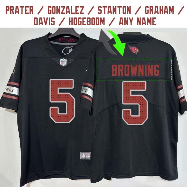 Arizona Cardinals #5 Jersey: Baron Browning / Matt Prater & More