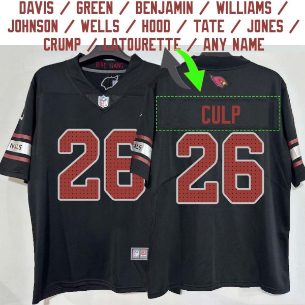 Arizona Cardinals #26 Jersey: Elijah Culp / Tre Stewart & More