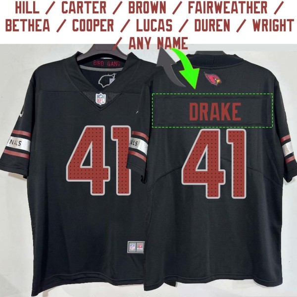 Arizona Cardinals #41 Jersey: Elliott Brown / Jimmy Hill / Antoine Bethea & More