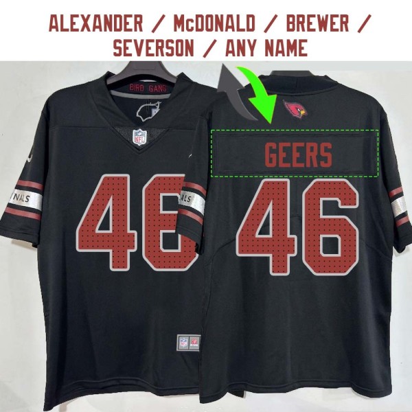 Arizona Cardinals #46 Jersey: Jameson Geers / Tim McDonald / Brent Alexander & More