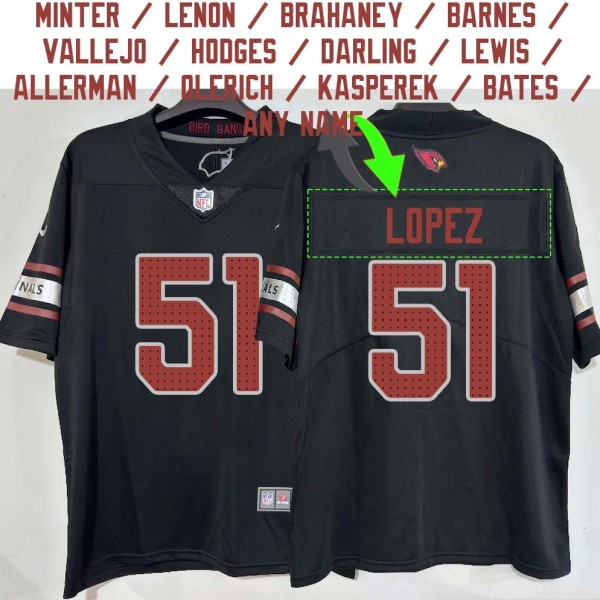 Arizona Cardinals #51 Jersey: Roy Lopez & More