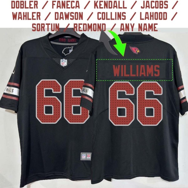 Arizona Cardinals #66 Jersey: Jayden Williams / Conrad Dobler / Alan Faneca & More