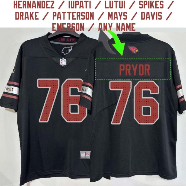 Arizona Cardinals #76 Jersey: Matt Pryor / Mike Iupati / Deuce Lutui & More