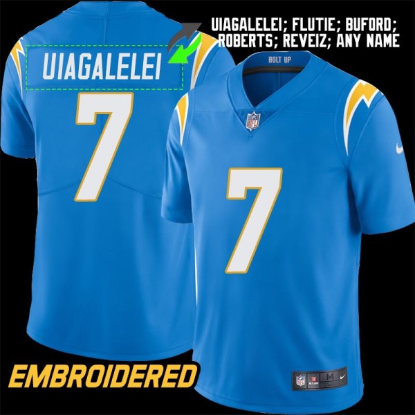 Los Angeles Chargers #7 Jersey: DJ Uiagalelei / Doug Flutie & More