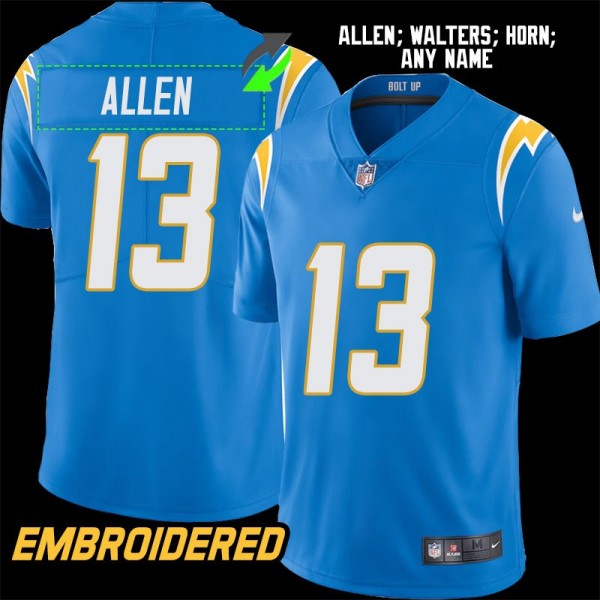 Los Angeles Chargers #13 Jersey: Keenan Allen / Gale Gilbert & More