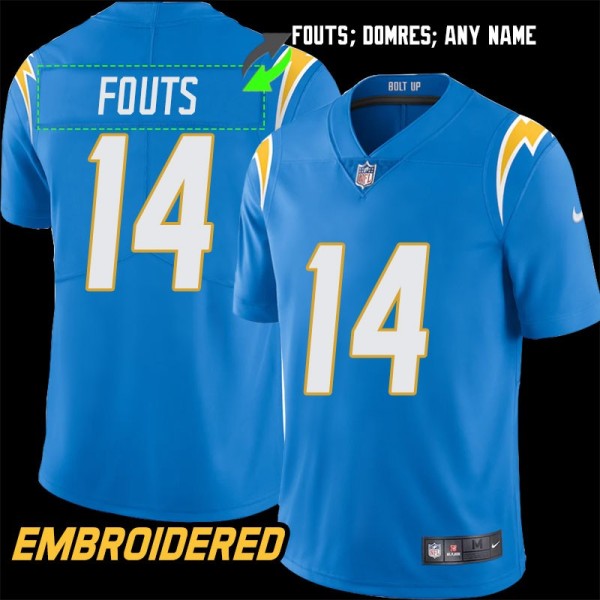 Los Angeles Chargers #14 Jersey: Dan Fouts / Marty Domres & More