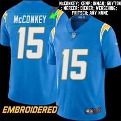 Los Angeles Chargers #15 Jersey: Ladd McConkey / Jack Kemp & More