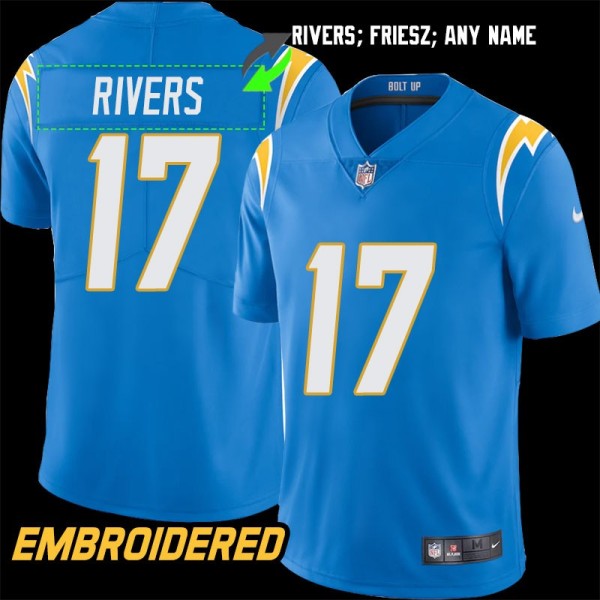 Los Angeles Chargers #17 Jersey: Philip Rivers / John Friesz & More