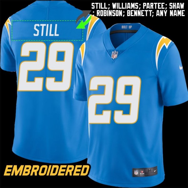 Los Angeles Chargers #29 Jersey: Tarheeb Still / Mike Williams & More
