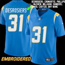 Los Angeles Chargers #31 Jersey: Gregory Desrosiers / Antonio Cromartie & More