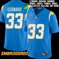 Los Angeles Chargers #33 Jersey: Deane Leonard / Kenny Graham & More