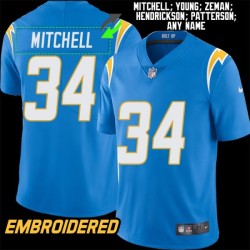 Los Angeles Chargers #34 Jersey: Keaton Mitchell / Rickey Young & More
