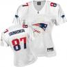 [FEM FAN I] GRONKOWSKI New England #87 Womens Football Jersey - Rob Gronkowski Womens Football Jersey (White)_Free Shipping