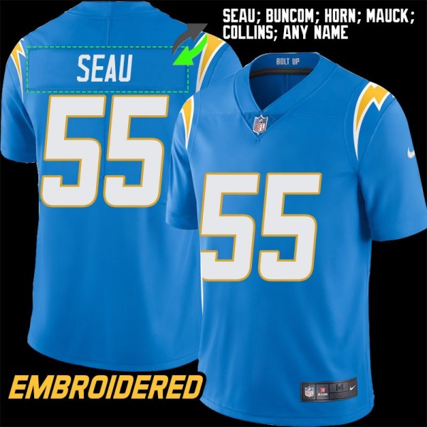 Los Angeles Chargers #55 Jersey: Junior Seau / Frank Buncom & More