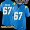 Los Angeles Chargers #67 Jersey: Isaiah World / Ed White & More