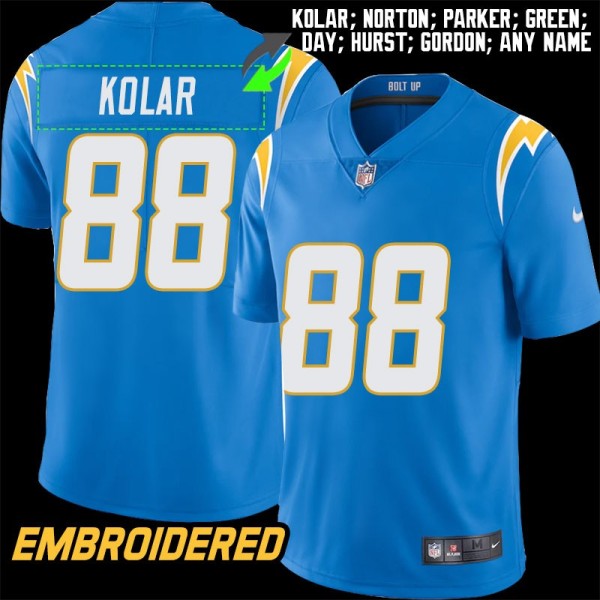Los Angeles Chargers #88 Jersey: Charlie Kolar / Don Norton & More