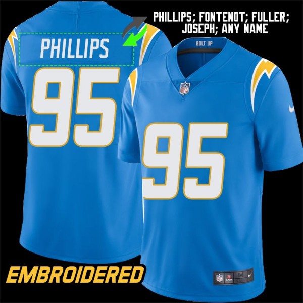 Los Angeles Chargers #95 Jersey: Shaun Phillips / Albert Fontenot & More